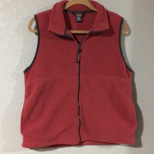L.L. Bean Full Zipper Fleece Vest Size Medium